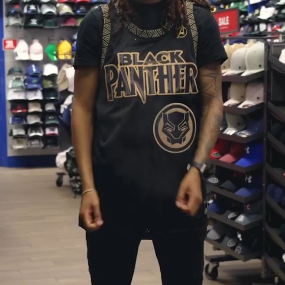 Marvel Shirts Lids Exclusive Black Panther Wakanda Forever Jersey